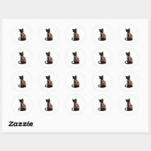 Mandala Zwarte Kat Bel Kraag Sticker (Vel)