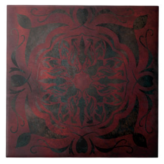 mandala zwarte romantische elegante keramische teg tegeltje