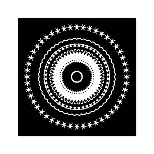 Mandalaic tiling rubberstempel (Afrduk)