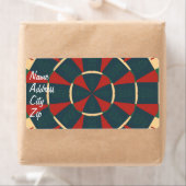 Mandalaïsche caleidoscoop etiket (Insitu)