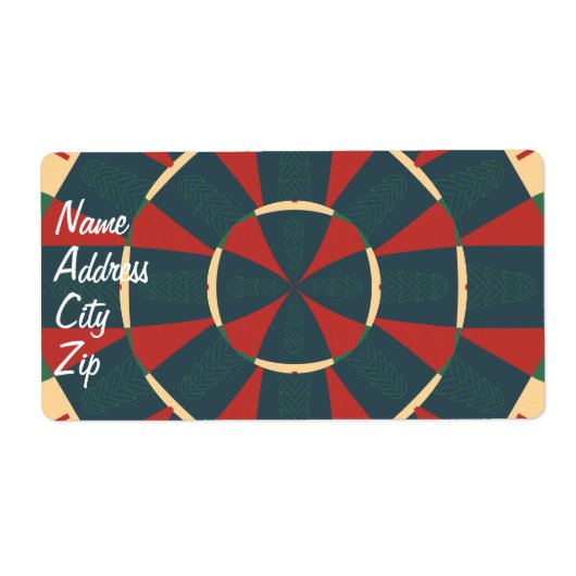 Mandalaïsche caleidoscoop etiket (Voorkant)