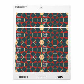 Mandalaïsche caleidoscoop etiket (Full Sheet)