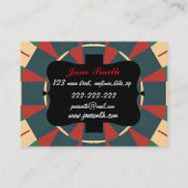 Mandalaïsche caleidoscoop visitekaartje (Achterkant)