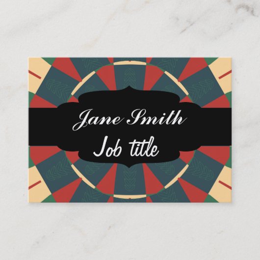 Mandalaïsche caleidoscoop visitekaartje (Voorkant)