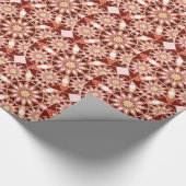 Mandalapatroon, bruin, roest, tan, beige cadeaupapier (Hoek)