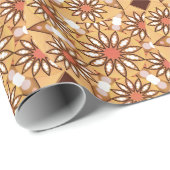 Mandalapatroon, karamelkleurig, chocoladebruin cadeaupapier (Rol Hoek)