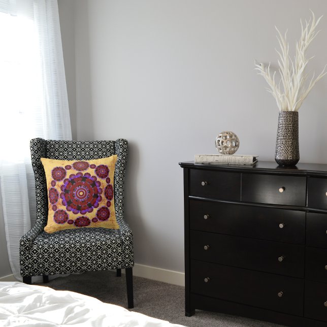 Mandala's bloemenblauwtje kussen (Creator heeft geüpload)