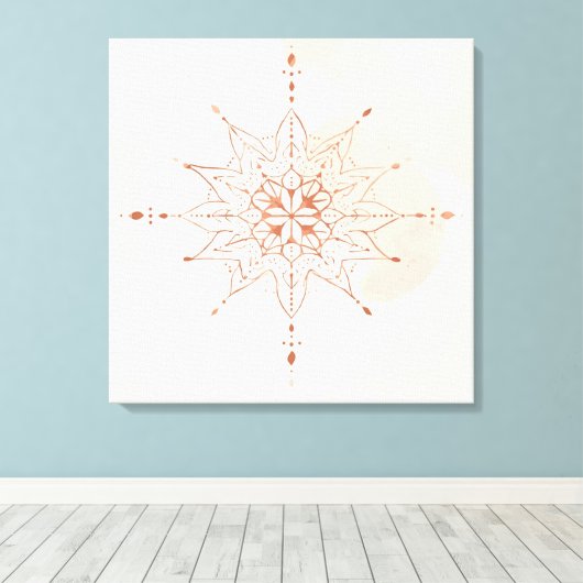 Mandalas Boho Wall Art | Sacred Geometry Canvas Afdruk (Insitu (Houten vloer))