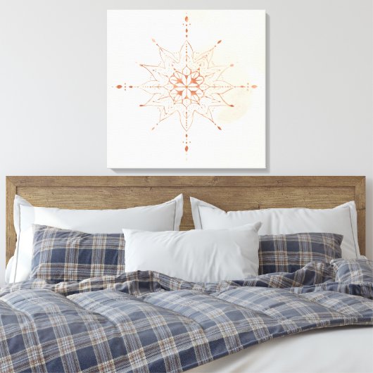 Mandalas Boho Wall Art | Sacred Geometry Canvas Afdruk (Insitu (Slaapkamer))