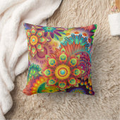 Mandalas Cushion. Levendige kleuren Kussen (Deken)