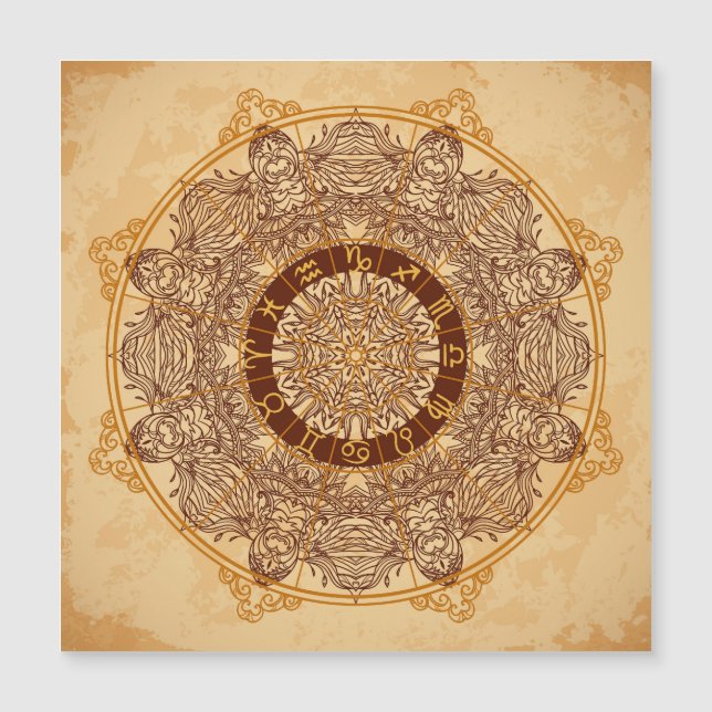 Mandala's, dierenriem, ,  cirkel. (Voorkant)