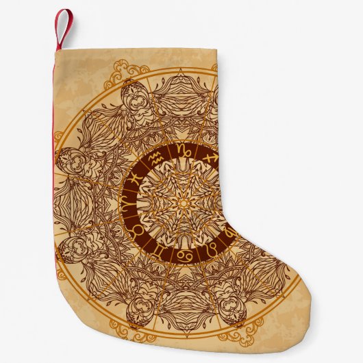 Mandala's, dierenriem, , cirkel. kleine kerstsok (Voorkant)