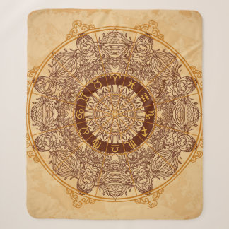 Mandala's, dierenriem, , cirkel. sherpa deken