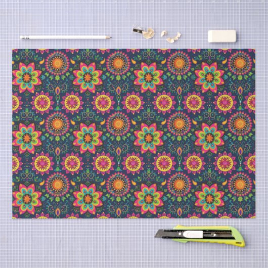 Mandalas Diwali Tissuepapier (Craft)