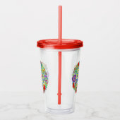 Mandala's & Exotisch Vruchten Patroon Acryl Drinkbeker (Rechts)