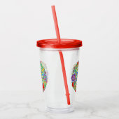 Mandala's & Exotisch Vruchten Patroon Acryl Drinkbeker (Links)