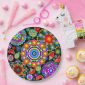 Mandala's & Exotisch Vruchten Patroon Papieren Bordje (Feest)