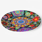 Mandala's & Exotisch Vruchten Patroon Papieren Bordje (Gekanteld)