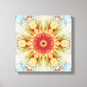 Mandalas for Times of Transition 23 Wrapped Canvas Afdruk