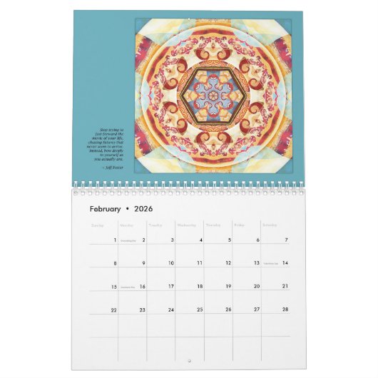 Mandalas for Times of Transition Calendar Kalender (Feb 2026)