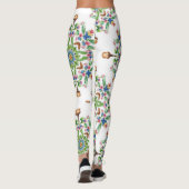 Mandalas Formed From Floral Seamless Pattern Leggings (Achterkant)