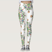 Mandalas Formed From Floral Seamless Pattern Leggings (Voorkant)