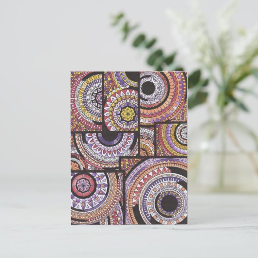 Mandalas GraphiZen Briefkaart (Staand voorkant)