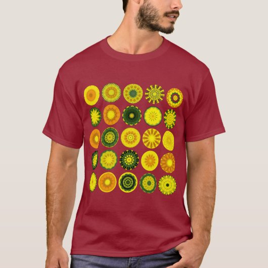 Mandalas I - Maroon T-shirt (Voorkant)