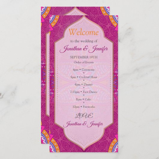 Mandala's in Cerise Pinks & bijpassend herhalingsp (Voorkant / Achterkant)