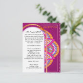 Mandala's in Cerise Pinks & bijpassend herhalingsp Aankondigingskaart (Staand voorkant)