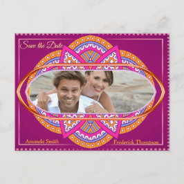 Mandala's in Cerise Pinks & matching herhalingspat Aankondigingskaart