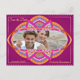 Mandala's in Cerise Pinks & matching herhalingspat Aankondigingskaart