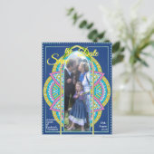 Mandala's in gemengd Nederlands Blauw Aankondigingskaart (Staand voorkant)