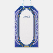 Mandala's in gemengd Nederlands Blauw Cadeaulabel (Voorkant)