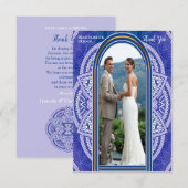 Mandala's in gemengd Nederlands Blauw Dank u RSVP Kaartje (Voorkant / Achterkant)