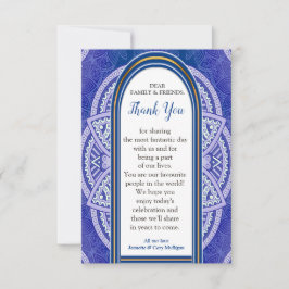 Mandala's in gemengd Nederlands Blauw Dank u RSVP Kaartje