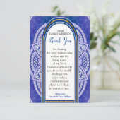 Mandala's in gemengd Nederlands Blauw Dank u RSVP Kaartje (Staand voorkant)