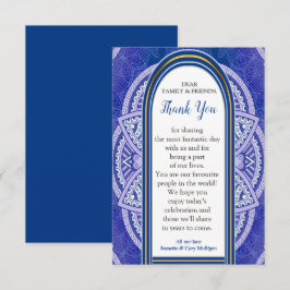 Mandala's in gemengd Nederlands Blauw Dank u RSVP Kaartje