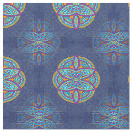 Mandalas in gemengde Blauwe herhaalde patronen Stof