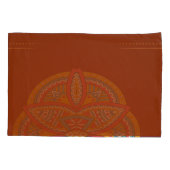 Mandala's in gemengde maroon-herhalingspatronen kussensloop (Achterkant)