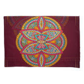 Mandala's in gemengde maroon-herhalingspatronen kussensloop (Voorkant)