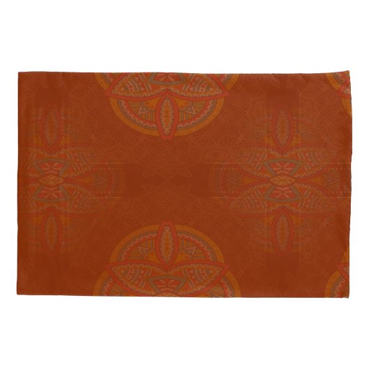 Mandala's in gemengde maroon-herhalingspatronen kussensloop (Achterkant)