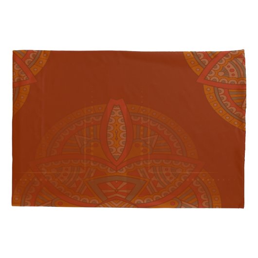 Mandala's in gemengde maroon-herhalingspatronen kussensloop (Achterkant)