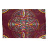 Mandala's in gemengde maroon-herhalingspatronen kussensloop (Voorkant)