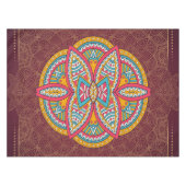 Mandala's in gemengde maroon-herhalingspatronen tafelkleed (Voorkant (Horizontaal))