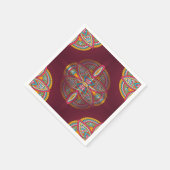 Mandala's in Gemengde Marrons - Rood & Herhaal pat Servet (Hoek)