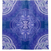 Mandalas in gemengde Nederlands-blauwe herhalingsp Douchegordijn (Voorkant)