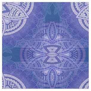 Mandalas in gemengde Nederlandse Blauwe herhaalde Stof