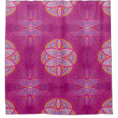 Mandalas in gemengde roze herhaalde patronen douchegordijn (Voorkant)