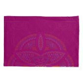 Mandalas in gemengde roze herhaalde patronen kussensloop (Achterkant)